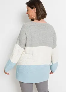 Pull à motif côtelé, bonprix