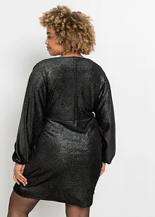 Robe scintillante en velours avec décolleté plongeant en V, bonprix