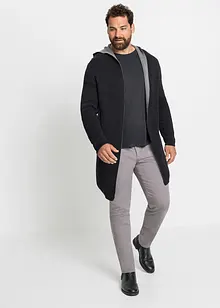 Gilet en maille à capuche, coton, bonprix