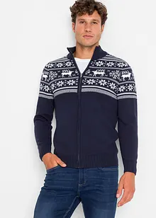 Gilet norvégien en maille douce 100% coton, bonprix