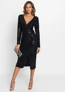 Robe à paillettes, taille courte, bonprix