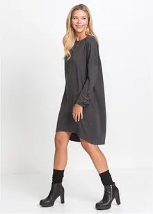 Robe sweat avec laçages, bonprix