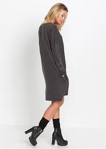 Robe sweat avec laçages, bonprix