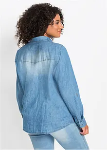 Chemise en jean avec boutons-pression, manches longues, bonprix