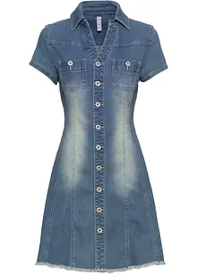 Robe en jean boutonnée, bonprix