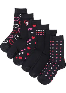 Lot de 6 paires de chaussettes femme coton, bonprix