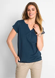 T-shirt avec patte de boutonnage, bonprix