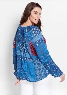 Blouse-tunique froissée à manches longues, bonprix