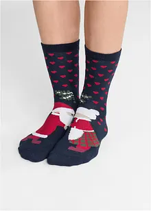 Lot de 3 paires de chaussettes de Noël, bonprix