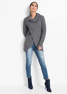 Pull en maille avec boutons, bonprix