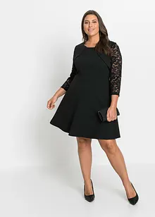 Robe avec manches dentelle , bonprix