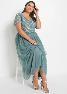 Robe longue brodée de sequins, bonprix