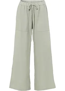 Pantalon large en lin mélangé, bonprix