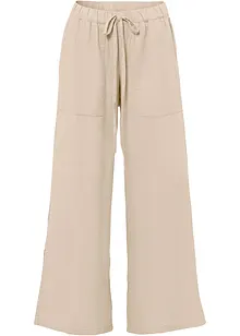 Pantalon large en lin mélangé, bonprix