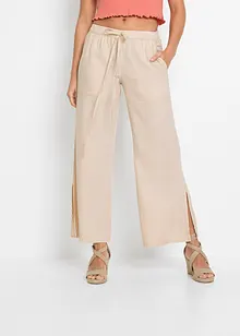 Pantalon large en lin mélangé, bonprix