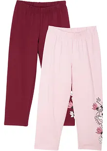 Lot de 2 leggings 3/4 fille avec coton, bonprix