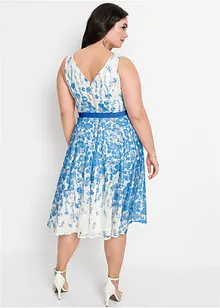 Robe midi en dentelle avec lien à nouer, bonprix