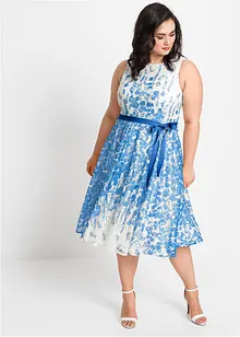Robe midi en dentelle avec lien à nouer, bonprix