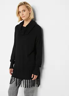 Pull long avec franges, bonprix