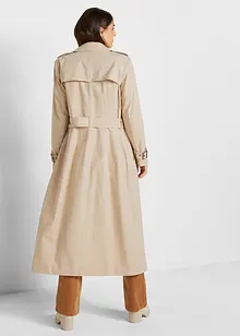 Trench-coat long ceinturé à la taille, bonprix