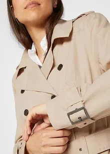 Trench-coat long ceinturé à la taille, bonprix