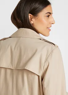 Trench-coat long ceinturé à la taille, bonprix