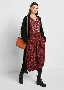 Robe midi en jersey de viscose avec lien à nouer, bonprix