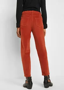 Pantalon en velours côtelé avec taille haute confortable, longueur cheville, bonprix