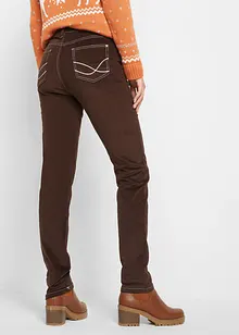 Pantalon en velours côtelé extensible Slim Fit avec coutures contrastantes, bonprix