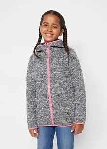 Veste en maille polaire thermo fille avec capuche, bonprix