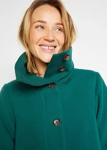 Manteau trapèze en imitation laine avec large col montant, bonprix