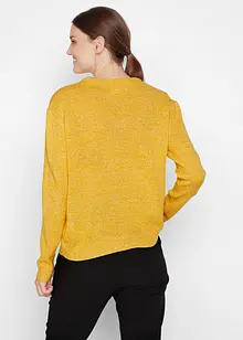 Pull en maille chiné à col rond, bonprix