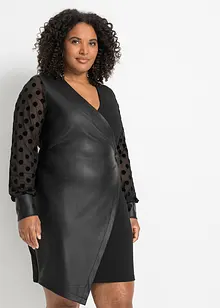 Robe avec empiècement enduit et manches en dentelle, BODYFLIRT boutique