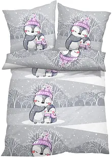 Parure de lit avec pingouins, bonprix