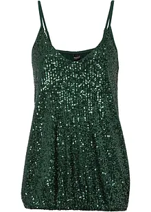 Top en jersey à paillettes, bonprix