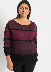 Pull à rayures avec Lurex, bonprix