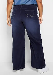 Pantalon en velours côtelé extensible, Wide, bonprix