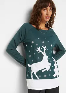 T-shirt manches longues de Noël, bonprix