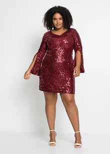 Robe à sequins et manches trompette, bonprix