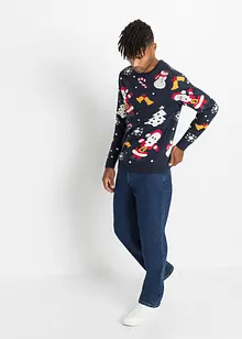 Pull en maille fine avec motif de Noël, bonprix