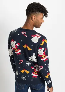 Pull en maille fine avec motif de Noël, bonprix