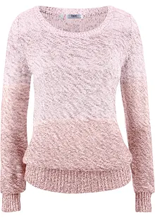 Pull col rond avec dégradé de couleur, manches longues, bpc bonprix collection