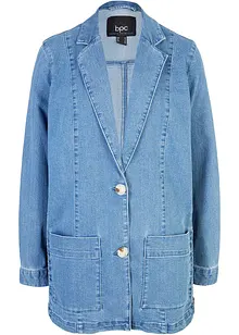 Blazer en jean oversize avec smocks latéraux, bpc bonprix collection