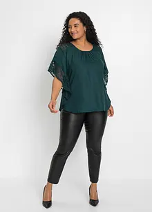 Blouse avec détails en dentelle, bonprix