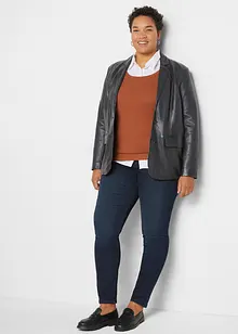 Blazer en cuir nappa d'agneau, bonprix