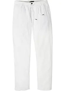 Pantalon chino en lin majoritaire avec taille extensible Regular Fit, Straight, bonprix