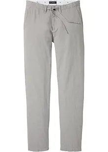 Pantalon chino en lin majoritaire avec taille extensible Regular, droit, bonprix