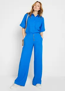 Pantalon palazzo en lin mélangé, bonprix