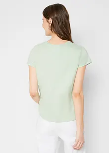 Lot de 2 T-shirts basiques avec imprimé, bonprix