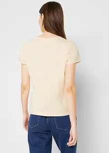 Lot de 2 T-shirts basiques avec imprimé, bonprix
